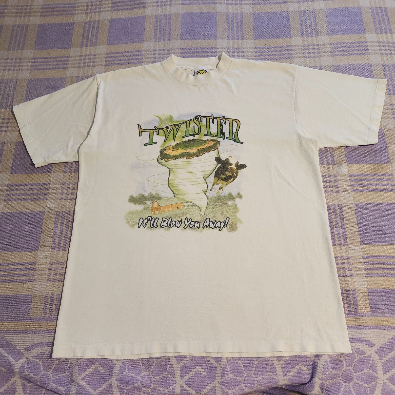 Vintage Twister Movie Promo Blow You Away T Shirt Balzout Cow Usa 90s Rare